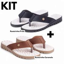 Kit 2 Pares Rasteirinha Ortopedica Uniflex Confortavel