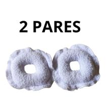 Kit 2 pares rosquinhas de amamentação tecido atoalhado 100% algodão