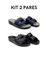 Kit 2 Pares Sandalia Feminina Chinelo Ortopédico Confortavel Anatomico