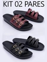 Kit 2 Pares Sandalia Feminina Ortopédica Confortavel Para Dores nos Pés Esporão Terapia dos Pés Kit 2 Pares Sandalia Feminina Ortopédica Confortavel Para Dores nos Pés Esporão Terapia dos Pés