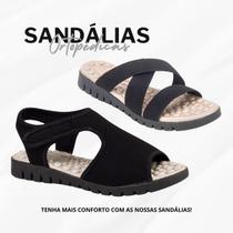 Kit 2 Pares Sandália Feminina Ortopédica Massageadora Confortável Rasteirinha Esporão Fascite