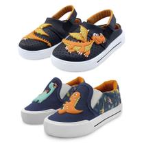 Kit 2 Pares Sandália Infantil Babuche Gatatuya e Tênis Casual Dinossauro Menino