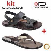 Kit 2 Pares Sandália Masculina Chinelo Sandália Danper Flexivel/Premier Original Conforto Kit 2 Pares Sandália Masculina Chinelo Sandália Danper Flexivel/Premier Original Conforto