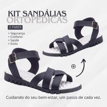 Kit 2 Pares Sandália Ortopédica Anatômica Para Esporão Macia