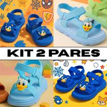 Kit 2 Pares Sandália Papete Infantil Baby Masculina Anatômica Macia Lançamento