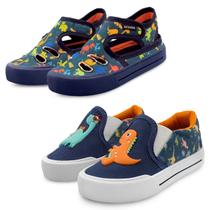 Kit 2 Pares Sandália Papete Menino Dinossauro E Tênis infantil Casual Mz Shoes