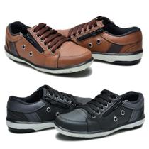 Kit 2 Pares Sapatênis Infantil Fechamento Elastico e Ziper - Foxstar