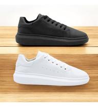 Kit 2 Pares Sapatenis Sapato Casual Masculino Branco Moda
