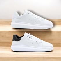 Kit 2 Pares Sapatenis Sapato Casual Masculino Branco Moda