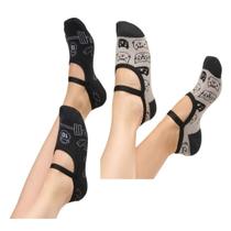 Kit 2 pares Sapatilha Antiderrapante Esportiva Cia das Meias