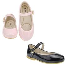 Kit 2 pares sapatilha infantil menina b2a kids 9001 preto rosa