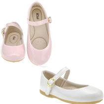 Kit 2 pares sapatilha infantil menina b2a kids 9001 rosa branco