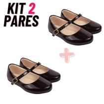 Kit 2 Pares Sapatilha Infantil Menina Boneca Daminha Juvenil Feminina 28 ao 36- 80.039GP