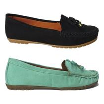KIT 2 Pares Sapatilha Mocassim Aloba Costurado à Mão Moda Pé 1