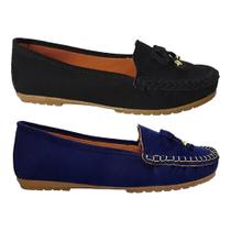 KIT 2 Pares Sapatilha Mocassim Aloba Costurado à Mão Moda Pé 1 KIT 2 Pares Sapatilha Mocassim Aloba Costurado à Mão Moda Pé 1