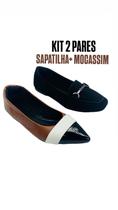 Kit 2 pares sapatilha/mocassim tamanhos especiais cor:moc marrom e moc pretotamanho:41 Kit 2 pares sapatilha/mocassim tamanhos especiais cor:moc marrom e moc pretotamanho:41