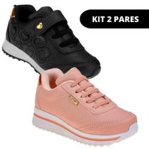 Kit 2 Pares Sapato Feminino Infantil Menina Kit 2 Pares Sapato Feminino Infantil Menina