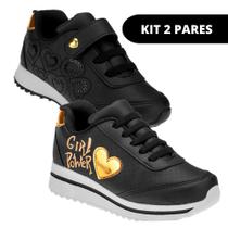 Kit 2 Pares Sapato Feminino Plataforma Alta Infantil de Menina - Club Happy