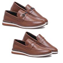 Kit 2 Pares Sapato Mocassim Masculino Leve Macio Casual Confortavel Top Kit 2 Pares Sapato Mocassim Masculino Leve Macio Casual Confortavel Top
