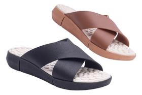 Kit 2 Pares Tamanco Feminino Chinelo Para Esporão Leve Macio