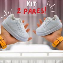 Kit 2 Pares Tênis Baby Infantil Menina Escolar Casual Conforto e Estilo Envio Imediato