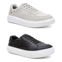 Kit 2 Pares Tênis Casual 100% Couro Legítimo Masculino Kit 2 Pares Tênis Casual 100% Couro Legítimo Masculino