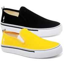 Kit 2 Pares Tênis Casual Feminino Slip On Conforto Leve