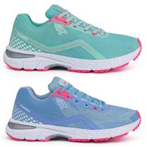 Kit 2 Pares Tênis Feminino Academia Caminhada Olimp Gel Confortável