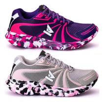 Kit 2 Pares Tênis Feminino Academia Exercício Funcional Leve Macio Kit 2 Pares Tênis Feminino Academia Exercício Funcional Leve Macio