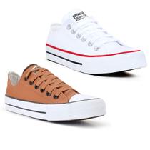 Kit 2 Pares Tênis Feminino Al Casual Star Kalum Original