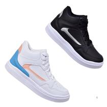 KIT 2 Pares Tênis Feminino Botinha Casual Academia Corrida Caminhada Todos os estilos KIT 2 Pares Tênis Feminino Botinha Casual Academia Corrida Caminhada Todos os estilos