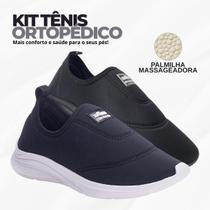 Kit 2 Pares Tênis Feminino Casual Confortável Leve Macio Ortopédico Dia a Dia