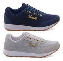 Kit 2 Pares Tênis Feminino Confortável Macio Leve