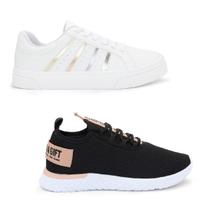 Kit 2 Pares Tênis Feminino Esportivo Caminhada e Casual BF Shoes Kit 2 Pares Tênis Feminino Esportivo Caminhada e Casual BF Shoes