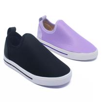Kit 2 Pares Tênis Infantil Escolar Calce Facil Leve Confortável Macio FAIXETA