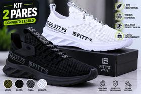 Kit 2 Pares Tênis Masculino Casual Academia Corrida Caminhada Leve Antiderrapante