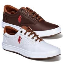 kit 2 pares tenis masculino da polo Open casual dia a dia