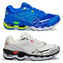 Kit 2 Pares Tenis Masculino Esportivo Wave Orks Academia Corrida Confortavel