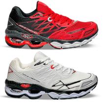 Kit 2 Pares Tenis Masculino Esportivo Wave Orks Academia Corrida Confortavel