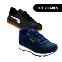 Kit 2 Pares Tênis Masculino Infantil de Criança Casual