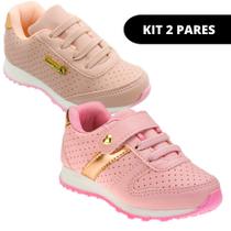 Kit 2 Pares Tênis Menina Infantil Feminino Escolar Kit 2 Pares Tênis Menina Infantil Feminino Escolar