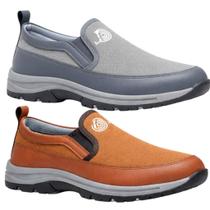 Kit 2 Pares Tênis Sapatilha Masculino Casual Aquatico Trilha Resistente Impermeável Solado Costurado