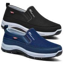 Kit 2 Pares Tênis Sapatilha Masculino Casual Aquático Trilha Resistente Solado Confortável Preto E Azul - DANI SHOES ADVENTURE