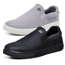 Kit 2 Pares Tênis Slip On Polo Fran Casual Várias Cores Sapatênis Calce Fácil Cnfort Pronta Entrega