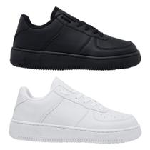 Kit 2 Pares Tênis Sneakers Casual Feminino e Masculino Moda Blogueira
