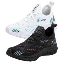 Kit 2 Pares Tênis Vili Feminino para Caminhada Academia Kit 2 Pares Tênis Vili Feminino para Caminhada Academia