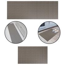 Kit 2 Passadeiras Cozinha Antidrrapante Tapete Banheiro Lavanderia Tropical Hexagonal Bege