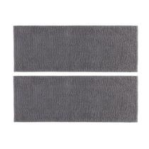 Kit 2 Passadeiras Macarrãozinho Bolinha Antiderrapante Cozinha Banheiro 40x110 Dallas Corttex Cinza