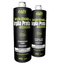 Kit 2 Passos Hidratante Carvão Ativado com Argila Preta 500ml Eaê Cosméticos