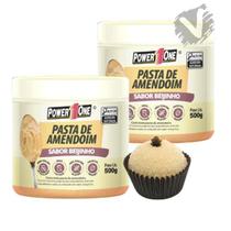 Kit 2 Pasta De Amendoim Sabor Beijinho Power1One 500G PowerOne Power One Pastas Kit 2 Pasta De Amendoim Sabor Beijinho Power1One 500G PowerOne Power One Pastas